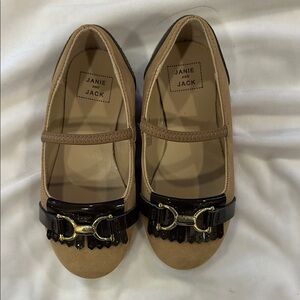 Janie and Jack Tan and Brown Flats NWOT